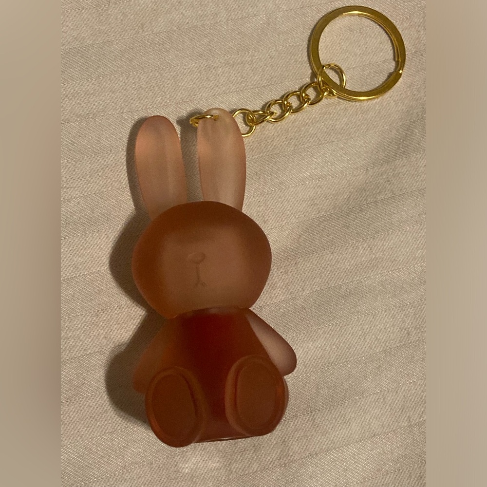Lip Stain in Bunny Bag Charm Keychain with Gold Chain - Picture 6 of 8